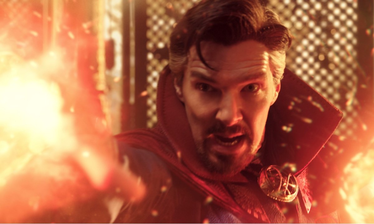 Benedict Cumberbatch casts a spell as Doctor Strange in a scene from "Doctor Strange in the Multiverse of Madness."