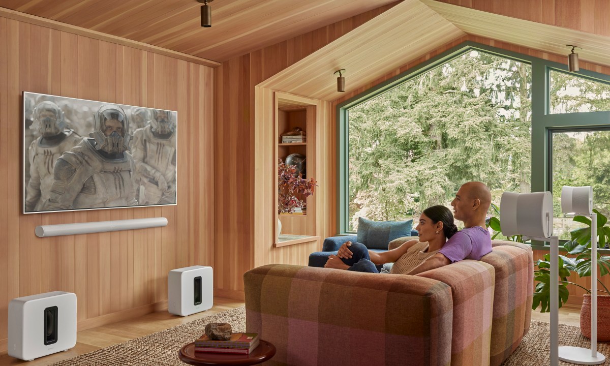 The Sonos Arc Ultra and Sub 4 subwoofer.