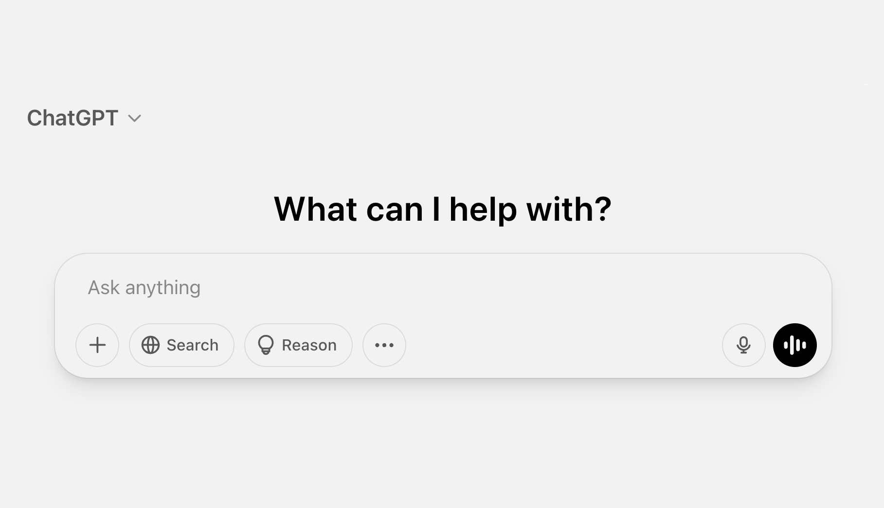 ChatGPT prompt bar.