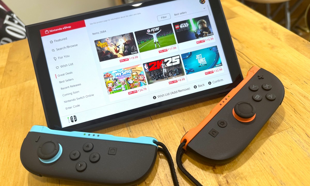 The Nintendo eShop appears on a Switch 2 screen.